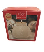 Lennox Nativity Candle Holder White Embossed Nativity Ornamental Glow Go... - $13.49 CAD