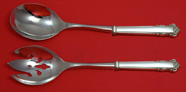 English Shell by Lunt Sterling Silver Salad Serving Set 2pc Pierced Custom Made - £105.87 GBP