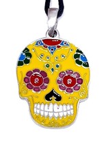 Sugar Skull Santa Muerte mexikanische Halskette Anhänger Tag der Toten... - £14.62 GBP
