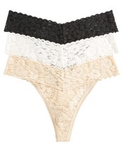 allbrand365 designer Womens Intimate 3-Pack Lace Thong Underwear,Deep Bl... - $24.00