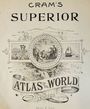 Antique Hardcover CRAM'S Superior Family Atlas The World 1901 Complete image 6