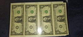 4) 2013 UNC.US 1DOLLAR CONSECUTIVE SERIAL NUMBER NOTES/ OUTSTANDING fr sh - $34.27 CAD