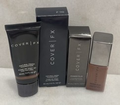 COVER FX Natural Finish 1 oz &amp; Power Play Foundation 1.18oz - P 110 - NIB - $18.81