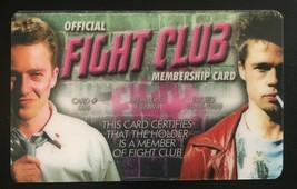 Fight Club Membership Card Movie Joke ID Brad Pitt Ed Norton License to ... - £7.00 GBP