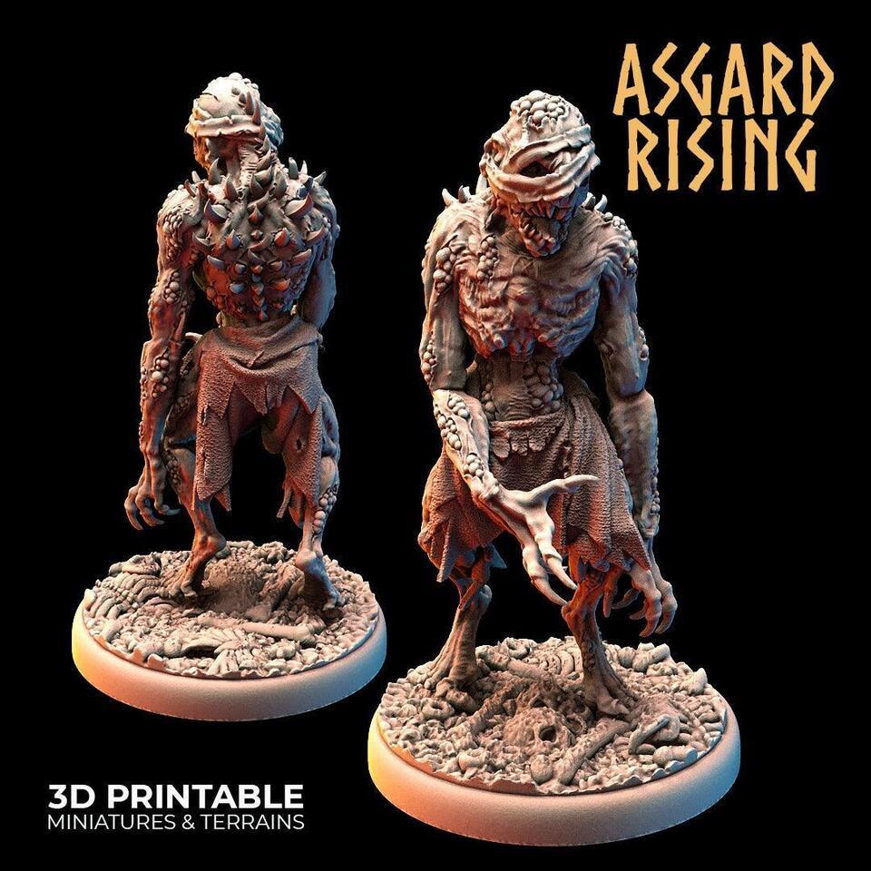 3D Printed Asgard Rising Ghouls Undead Set Round or Square Base 28mm - 32mm Item image 9