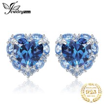 New Arrival Heart Bow Love 5ct Blue Gemstone Created Blue Spinel 925 Sterling Si - £37.50 GBP