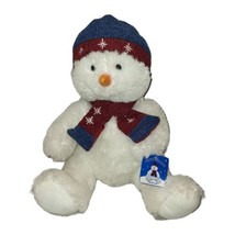 Golden Bear Co Plush White Snowman Winter scarf hat 17&quot; - £11.63 GBP