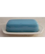 Vintage MCM Royal China Blue Heaven Lidded Covered Butter Dish Ironstone - $1,300.38 MXN