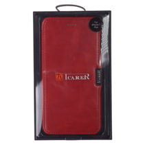 ICarer IPhone 7 Plus Vintage Series Side Open Genuine Leather Case - Red - £19.59 GBP
