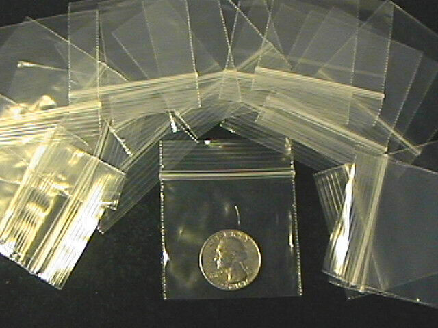2&quot; x 2&quot; Clear Plastic Reclosable Top Zip Storage Bags 2 mil. (100) - $3.47