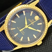 Refurbished Winding Swiss Mens Vintage Wrist Blue Watch 594b-a312083-6 - £19.75 GBP
