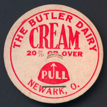 The Butler Dairy 20% or Over Cream Bottle Cap - $5.00