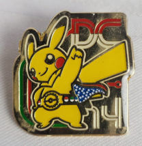 2014 Pokemon World Championships Dc Lapel Pin Pikachu Metal Fan Wear Original - $12.99