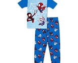 Spiderman Toddler Boys&#39; Snug-Fit 2 Piece Pajama Set, Blue Size 12M - $17.81