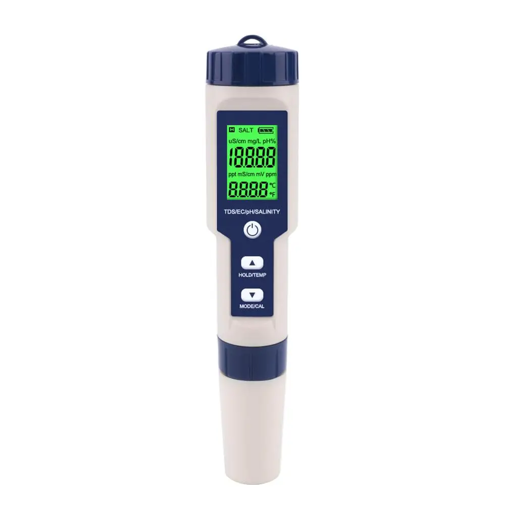 5 in 1 TDS/EC/PH/Salinity/Temperature Meter Digital Water Quality Monitor Tester - £217.87 GBP