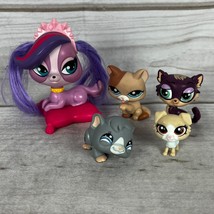 Lot of 5 Assorted Littlest Pet Shop LPS Figurines Cats Guinea Pig - $18.99