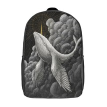 Mondxflaur Whale Backpacks for School Kids Adults Lightweight Bag 16.9in - £19.17 GBP