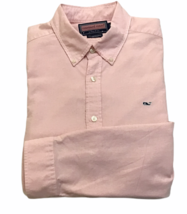 Vineyard Vines Mens L Shirt Pink Button Down Shirt Distressed Collar Collegiate - £25.91 GBP