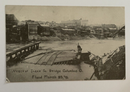 Wreck Of State St Bridge Columbus Oh Flood March Postcard - £15.72 GBP