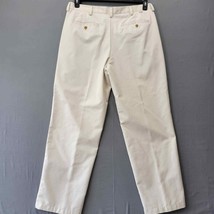 Izod Men Pants Size 36 Tan Preppy Khaki Classic Flat Front Straight Leg Trouser - £11.32 GBP