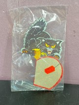 Vintage Danish Amscan Black Cat on a Honeycomb Pumpkin Halloween Decorat... - $19.79
