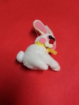 Rare Vintage Easter Bunny 2” Plush Stuffed Toy Pencil Hugger Clip dan dee 1970&#39;s - £14.24 GBP