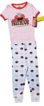Girls Elmo Sesame Street 2 Piece Pajama Set Pink White Cute Cookie Toddl... - £12.60 GBP