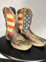 Durango Boots Women’s Sz 10 Brown Leather American Flag Patriotic Wester... - $32.00