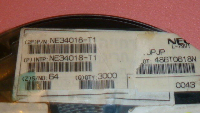 NEW 10PCS NEC NE34018T1 RF FET L to S BAND LOW NOISE GaAs AMPLIFIER SMT ... - $24.00