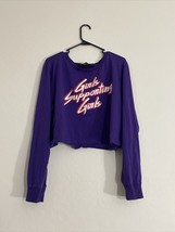 FOREVER 21 Girls Supporting Girls Graphic Crewneck Long Sleeve Crop Top 3X - £13.99 GBP
