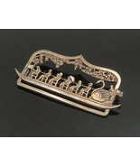 HAND &amp; HAMMER 925 Sterling Silver - Vintage Boston Swan Boat Brooch Pin ... - £65.60 GBP