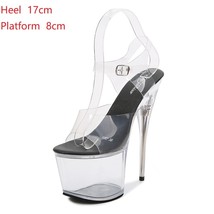 Shoes Women Sandals Plus Size High Heels17cm Catwalk Model Sexy Stripper Party S - £45.00 GBP