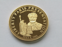 2010 American Mint Statue of Liberty Paris Presentation 24k Gold Layered... - $24.74