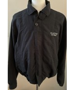 Vintage Aladdin Las Vegas Mens Size Large Black Zip Up Lined Jacket Pockets - $37.71 CAD