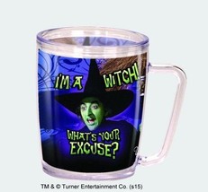 Wizard of Oz I&#39;m A Witch! What&#39;s Your Excuse? 14 oz Acrylic Coffee Mug Cup NEW - £11.52 GBP