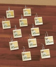 Warm Sentiment Set of 12 Shower Curtain Hooks Butterflies Love Bath Home... - $8.89