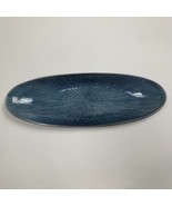 Simply Designz Oval Plate Teal Modern Server and Appetizer Dish Silver - $340.44 MXN