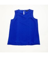 Banana Republic Top Size XSmall Blue Round Neck Sleeveless Scallop Women... - $197.69 MXN