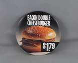 Vintage McDonalds Pin - Double Cheeseburger 1.79 - Celluloid Pin - $15.00