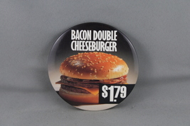Vintage McDonalds Pin - Double Cheeseburger 1.79 - Celluloid Pin - $15.00