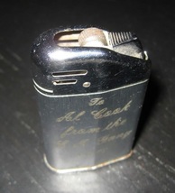 Vintage KAYWOODIE Silver Tone Engraved Gas Butane Lighter - £10.19 GBP
