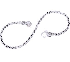 John Hardy JAI Round Box Chain 2.7mm Sterling Silver Bracelet -Large NIB  - $199.00