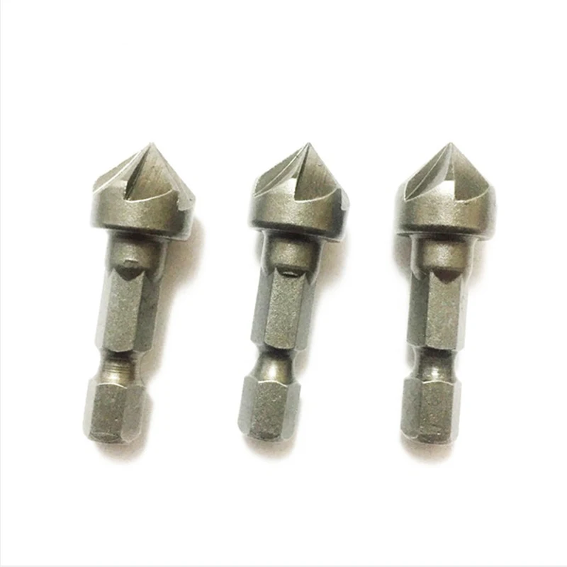 1/3PCS Hexagonal Shank Six-Blade Chamfering Tool  Steel Sandblasting Cha... - $161.73