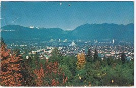 British Columbia BC Postcard Vancouver From QE Park Snow Capped Lions Mountains - £2.32 GBP