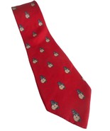 Vintage Wembley Snowman Silk Tie Red - $23.99