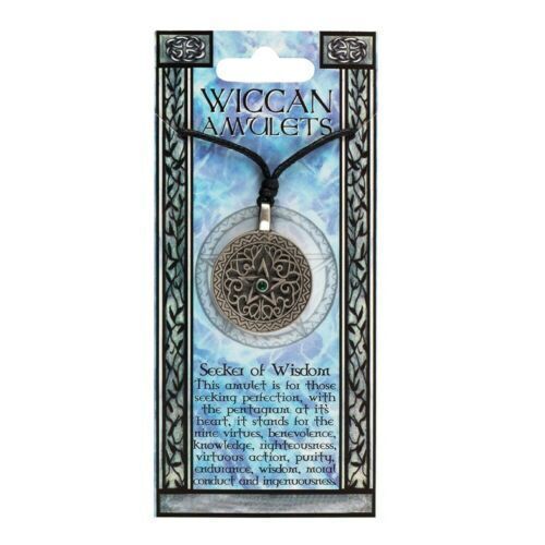 Pagan Wiccan NewAge •Seeker of Wisdom Wiccan Amulet Necklace- H13cmX W6c... - $16.67