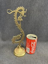 Vintage Brass Dragon Figure Display Stand Chinese Feng Shui Mythical 10.... - £33.11 GBP