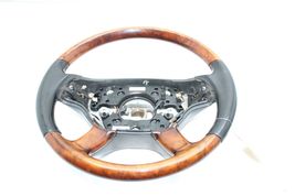 07-09 MERCEDES-BENZ W221 S600 STEERING WHEEL BLACK W/ PADDLE SHIFTERS E4187 image 2