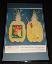 1955 Del Monte Pineapple Juice Framed 11x17 ORIGINAL Advertising Display - £47.47 GBP