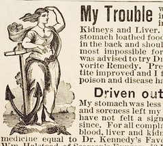 1887 Doctor Kennedy Remedy Victorian Quack Medicine NY Advertisement 2.25 x 2.25 - £9.04 GBP